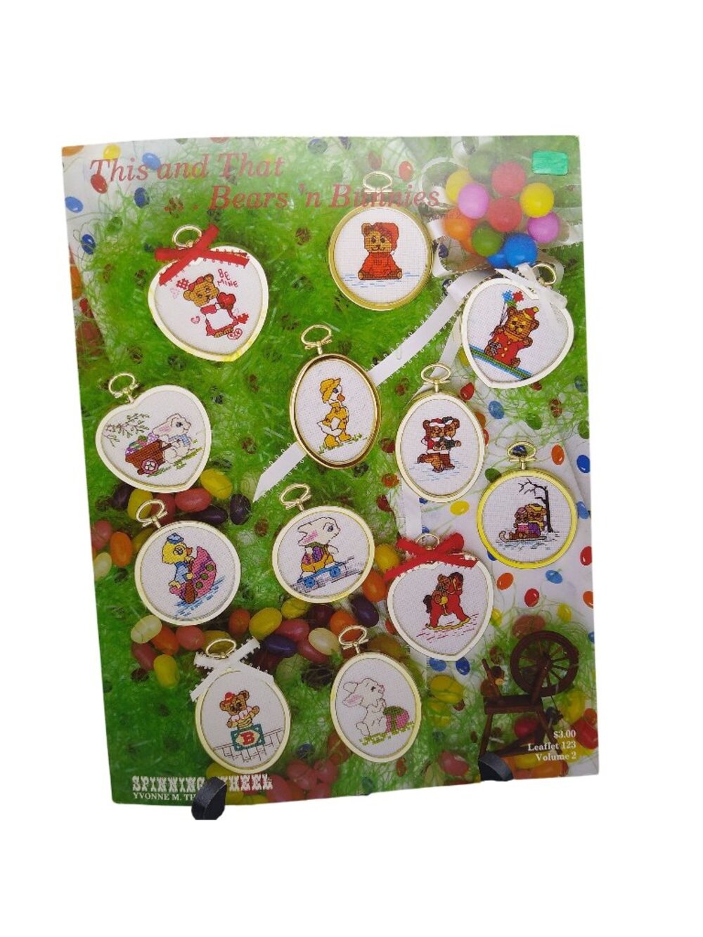Vintage Cross Stitch Patterns, This and That Bears N Bunnies by Yvonne M Thorp